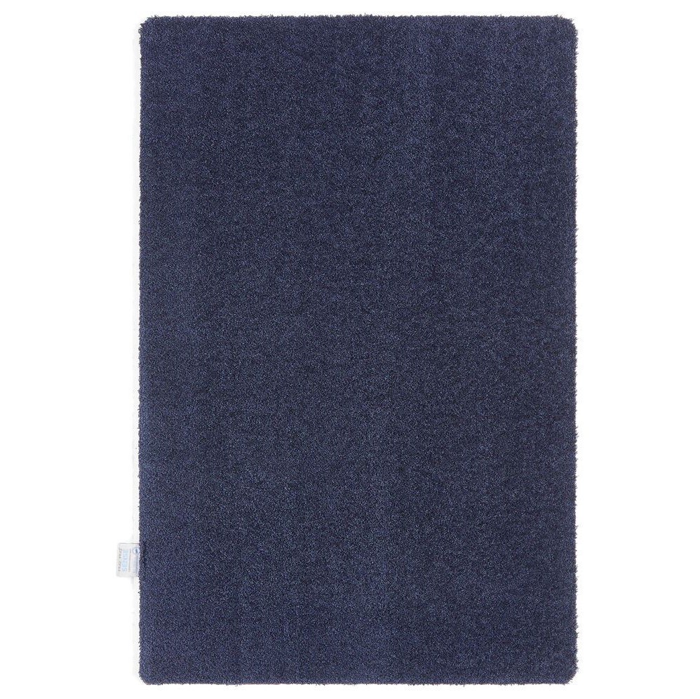 Sense Plain Washable Rug in French Navy Blue